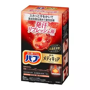Bab medicure потоотделение освежающая ванна 6 таблеток высококонцентрированная газированная соль для ванн содержит ингредиенты горячих источников [квази-лекарство]