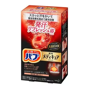 Bab Medicure Sweating Refreshing Bath 6 таблеток Высококонцентрированный газированный горячий источник Ингредиенты, которые помогут вам пропотеть в ванне и почувствовать себя отдохнувшим