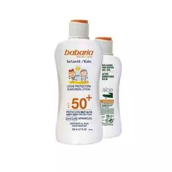 Babaria Sun Kids Солнцезащитный лосьон водостойкий Spf50 200 мл, набор из 2 предметов