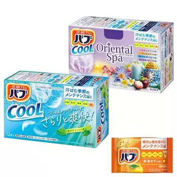 Babcool Ассортимент 5 видов 24 таблетки соли для ванн Spa Cool + (Восточный + Мятный)