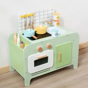 BABIBO New Green Small Fresh Kitchen Toys/wooden Play House Kitchen Toys/simulation Cooking Toys зелёный