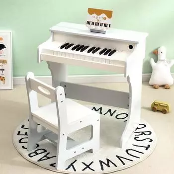 BABIBO New Wooden Piano Toy Children Beginner Musical Instruments/Children s Large Electronic Piano Toy белый