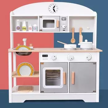 BABIBO New Wooden Play Kitchen Toys/children Simulation Cooking Kitchen/mini Kitchen Toy Suit High серый/цвет шелковистых нитевидных пестиков початков неспелой кукурузы