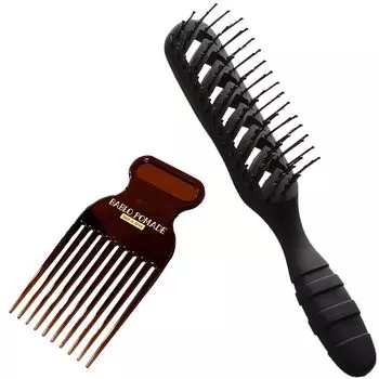 BABLO POMADE Afro Comb Skeleton Brush Set Comb Comb Perm Pomade Comb Coarse Barber Perm Comb Men s
