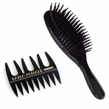 Bablo Pomade Mesh Comb Hair Brush 2 Piece Set Styling Barber Barber Shop Men s