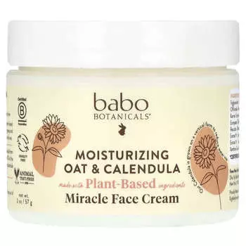 Babo Botanicals, Крем для лица Miracle, увлажняющий овес и календула, 2 унции (57 г)