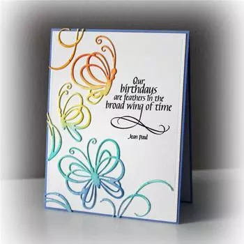 Бабочка DIY Тиснение Ремесло Металлический Трафарет Скрапбукинг Резка серебряный