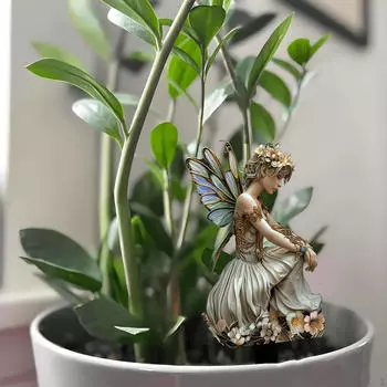 Бабочка Фея Сад Колья Двор Художественный Декор Креативный Дизайн 2D Акриловый Знак Украшение Растения В Горшке