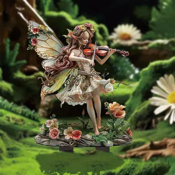 Бабочка Эльф Садовый Колышек Цветочный Горшок Украшение 2D Подарочная Тропа Бонсай Водонепроницаемый Акрил Уличный 20cmx30cm