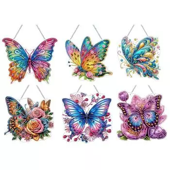 Бабочка Кристалл Живопись Украшения Красочные Акриловые Животные для Детей DIY Craft D YQ035