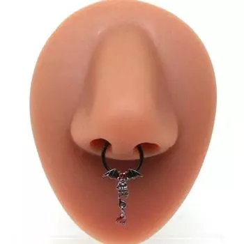 Бабочка Летучая мышь Кольцо для пупка Украшения для пирсинга сосков Серьги Аксессуары для пирсинга Украшения для тела red-Nipple ring1