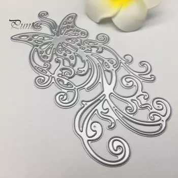 Бабочка металлический трафарет DIY скрапбук бумажные карты декор перфоратор трафарет плесень серебряный
