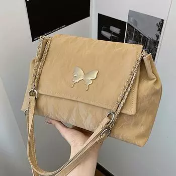 Бабочка Модная цепочка Сумка через плечо Женская Универсальная Сумка-мессенджер Темперамент Сумка-тоут Женская хаки