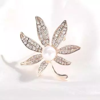 Бабочка нагрудный клинок золотой цвет дрель жемчужный цветок булавка красивая одежда пальто аксессуары для одежды