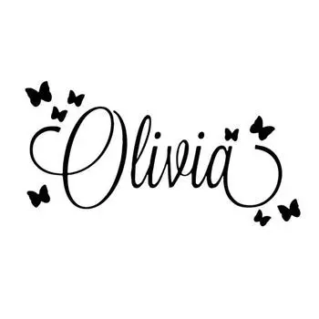 Бабочка Письмо Стена Искусства Наклейка Наклейка Детская Детская Спальня чёрный