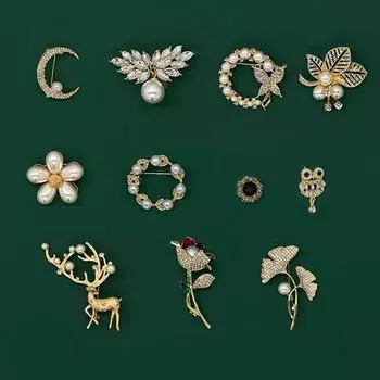 Бабочка Стразы Брошь Животное Растение Брошь Сплав Универсальная Xiaoxiangfeng Ниша