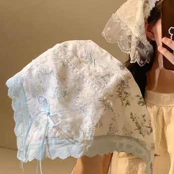 Бабочка Треугольник Бандана Цветок Треугольник Шарф Винтажный Кружева Платок Для Волос Дамы Butterfly