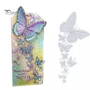 Бабочка умирает DIY Скрапбукинг Тиснение бумажные карты Изготовление трафаретной формы серебряный