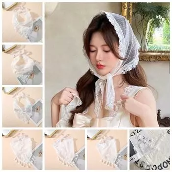 Бабочки Треугольник Бандана Цветок Кружева Платок Для Волос Сладкое Путешествие B