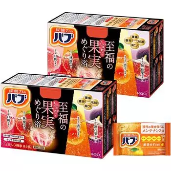 Babu Blissful Fruit Meguri Bath 12 таблеток x 2 соли для ванн + [квази-лекарство]
