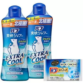 Babu Refreshing Shower Extra Cool 250 мл x 2 соли для ванн в комплекте +