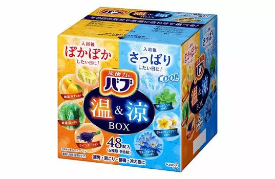 Babu Warm Cool BOX 48 таблеток, газированная соль для ванн, ассортимент [большая емкость] и [квази-лекарство]