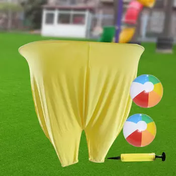 Бабушкины штаны Аксессуары для уличной игры Бросание Сувенир для вечеринки Прочные с 2 мячами ПВХ Интерактивные для жёлтый