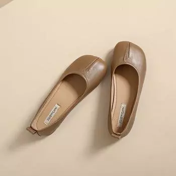 Бабушкины туфли совок ощущение мелкого рта одиночные туфли женские летние туфли с плоской подошвой одна педаль наступить на коричневое дерьмо беременные женщины бобовые туфли супер 35 коричневый