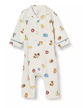 BABY Alphabet Pattern Shirt Romper PBCO231432 OWHT 70 [Gelato Pique]