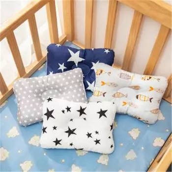 Подушка для младенцев с фиксацией головы, дышащая, с защитой от прогиба, подголовник для сна для новорожденных, подушка для младенцев