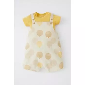 Baby Baby Newborn Льняная футболка с коротким рукавом Salopet 2 шт.