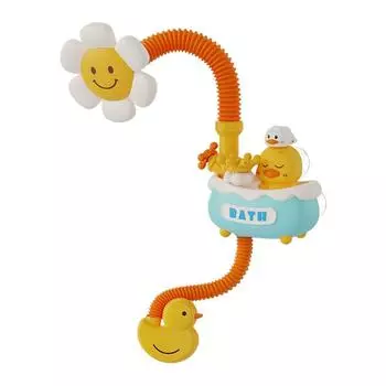 Baby Bath Toys Bath Shower for Toddler 4 in 1 Bathtub Toy with Sunflower Shower 3 Water Spray Sprinkler BathTub Toys for Baby