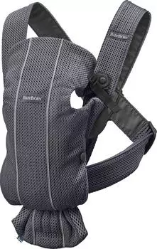 Baby Bjorn Baby кенгуру MINI Air Детская кенгурушка для новорожденных месяцев Антрацит Простая установка Легкая и компактная Гарантия на оригинальный продукт ~12