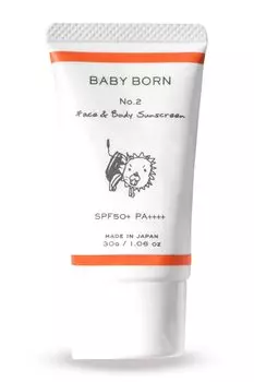 BABY BORN Солнцезащитный крем для защиты от солнца Солнцезащитное молочко для защиты от ультрафиолета для детей и малышей Aki Higashihara 30 г для лица и тела SPF50+/PA++++