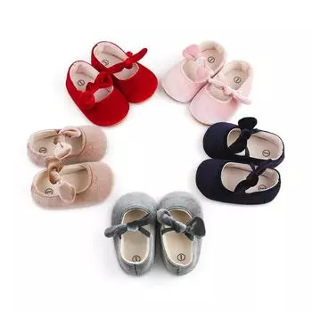 Детская повседневная обувь с бантом. Мягкая и удобная нескользящая прогулочная обувь на мягкой подошве. Детская обувь. 1