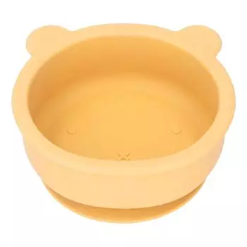 Baby Bowl Food Grade Silicone Cartoon Bear Shaped Toddler Bowl Bowls with Suction for Babies Kids синий