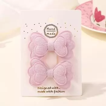 BABY BOWS 2Pcs/lot 2.2inch Sweet Bowknot Hair Clips Set Girls Double Ponytail Barrette Solid Color Hairgripes Children Headwear