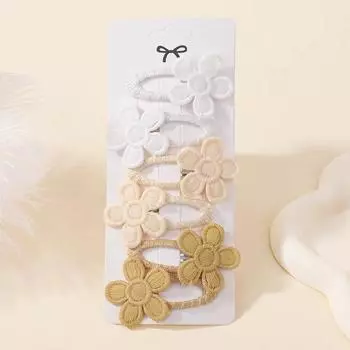 BABY BOWS 6Pcs Daisy Flower Hair Clips for Baby Girls Lovely Hair Bang Side Clip Hairpins Barrette Ins Kid Hair Accessories