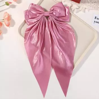 BABY BOWS Big Satin Rhinestone Long Tassel Bowknot Streamer Hair Clip for Women Girls Hairpin Barrette Headwear Hair Accessories