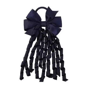 BABY BOWS Girls Hair Ties Grosgrain Ribbon Curly Korker Hair Bows Elastic Rubber Bands Ponytail Holders for Children s Headwear