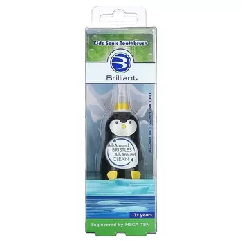 Baby Buddy, Brilliant, звуковая зубная щетка для детей от 3 лет, Pinguin, 1 звуковая зубная щетка