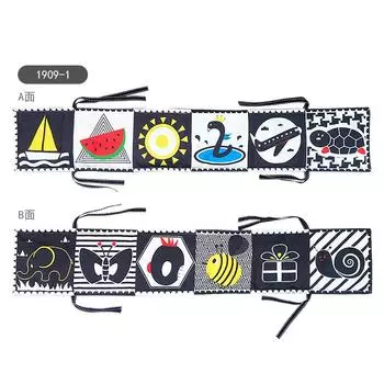 Baby Can T Tear Three-Dimensional Early Education Book Children S Toy Book, Black And White Double-Sided Crib Cloth Book