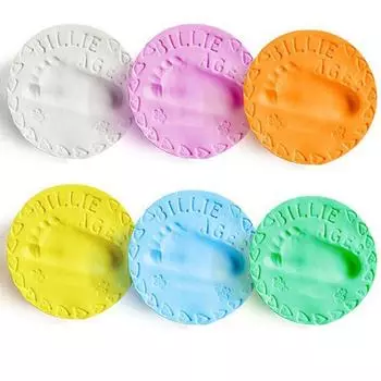 Baby Care Air Drying Soft Clay Baby Handprint Footprint Imprint Kit Casting Parent-child Hand Inkpad Fingerprint синий