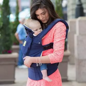 Baby carrier piggyback string COMPLETE Embossed Blue LLLbaby -