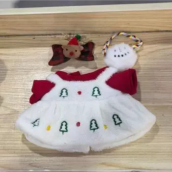 {Baby Clothes Only} 38cm Clothes, Bear Satchel, Christmas Tree White Dress Set 40CM Bell Clothing