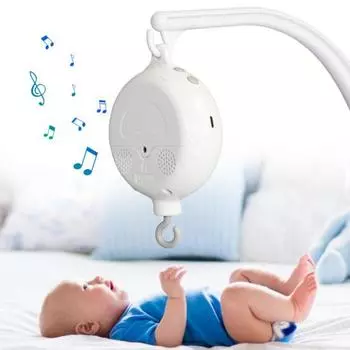 Детская кроватка, электрическая музыкальная шкатулка, 35 классических песен, вращающийся крючок, регулируемая громкость, кроватка, мобильный мотор, музыкальная шкатулка для новорожденных мальчиков и девочек, подарок на день рождения Haku