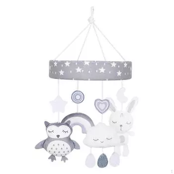 Детская кроватка плюшевая подвеска в виде животного кроватка колокольчик игрушка новорожденный погремушки мобиль для возраста + месяцев мальчик и Owl