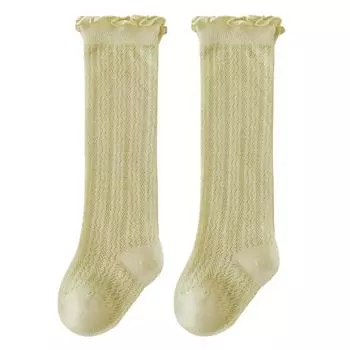 Baby Cute Cotton Knee Socks Cartoon Lace Kids Girl Socks Newborn Long Tube Boys Knee High Socks Toddler Summer Mesh Leg Warmer 0-1 Years