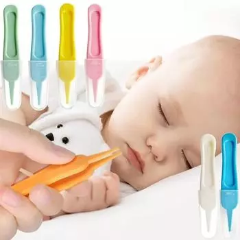 Baby Dig Booger Clip, инструменты для чистки ушей, носа и пупка, детский безопасный пинцет, щипцы для чистки, принадлежности для ухода за носовой полостью для малышей белый
