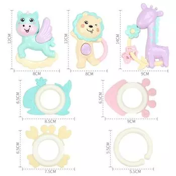 Baby Educational Early Education Rattle, Toddler Hand Rattle Toy 3-6-12 Month Newborn Rattle